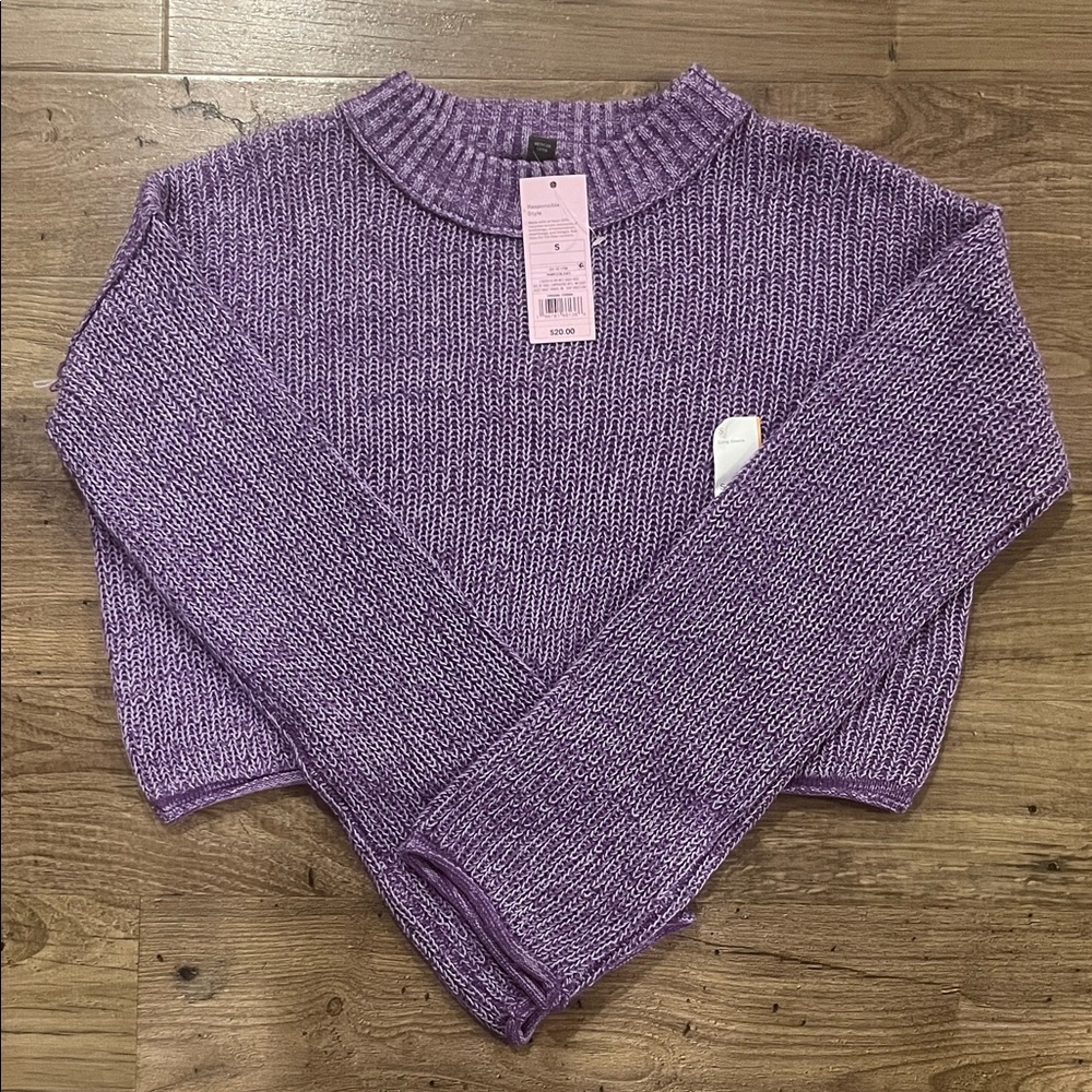Wild Fable Lavender Purple Knit Crew Neck Sweater